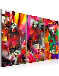 Картина - Crazy Monkeys - triptych