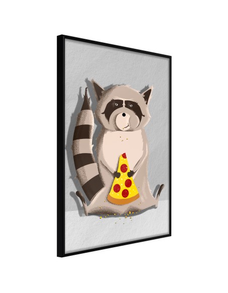 Плакат - Racoon Eating Pizza