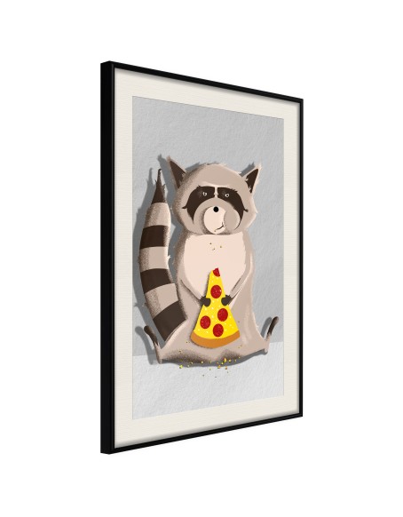 Плакат - Racoon Eating Pizza