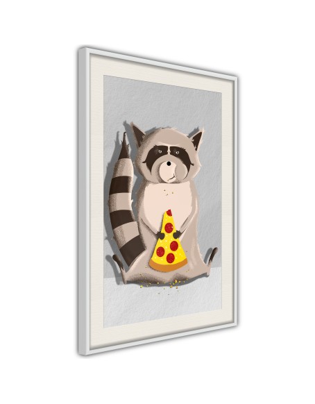 Плакат - Racoon Eating Pizza