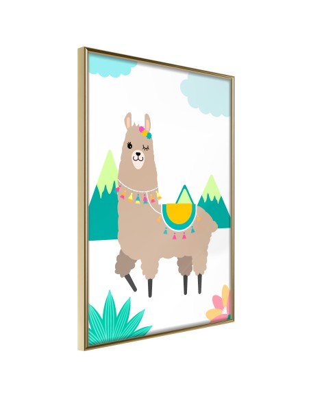 Плакат - Playful Llama