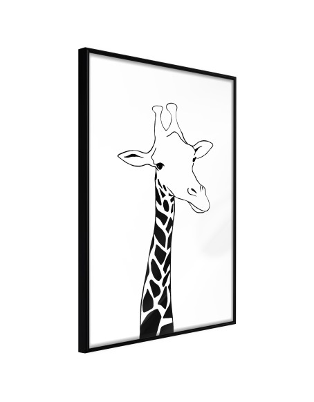 Плакат - Black and White Giraffe