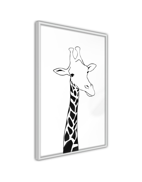 Плакат - Black and White Giraffe