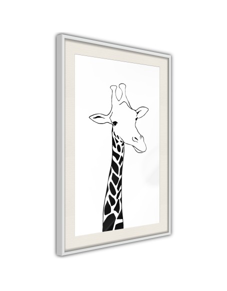 Плакат - Black and White Giraffe