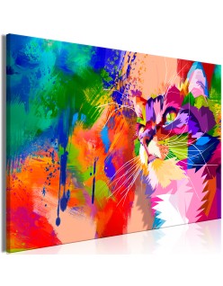 Картина - Colourful Cat (1 Part) Wide