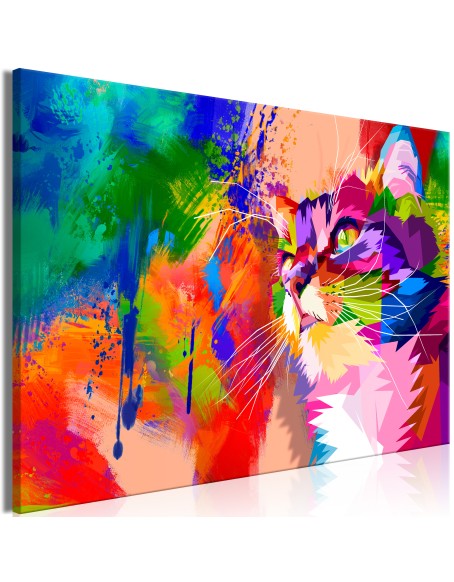 Картина - Colourful Cat (1 Part) Wide