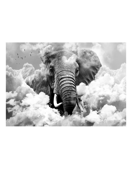 Фототапет - Elephant in the Clouds (Black and White)