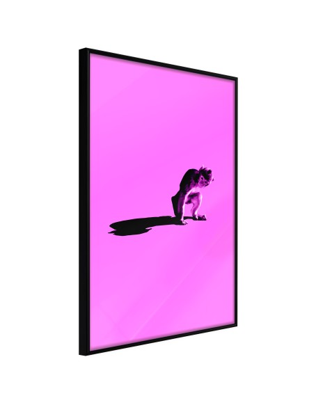 Плакат - Monkey on Pink Background