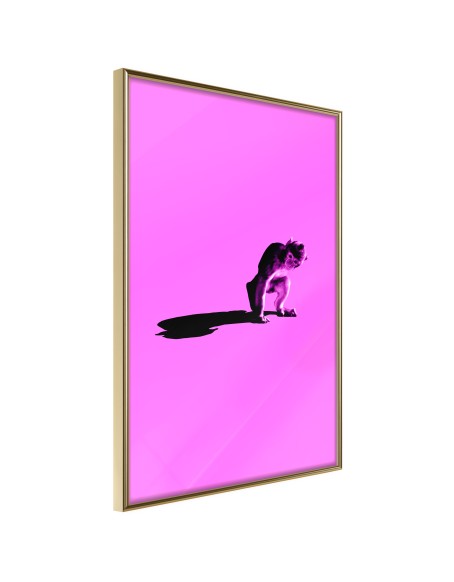 Плакат - Monkey on Pink Background