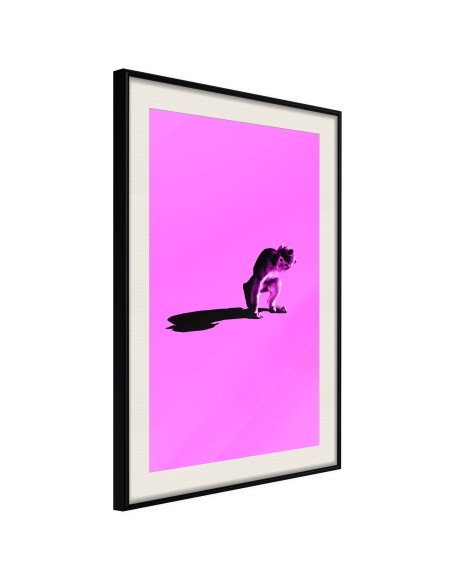 Плакат - Monkey on Pink Background