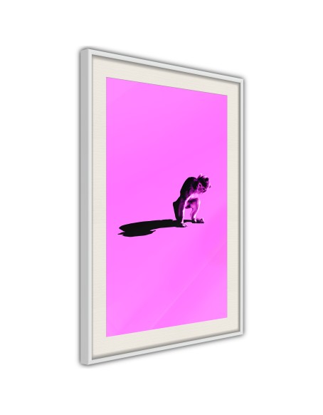 Плакат - Monkey on Pink Background