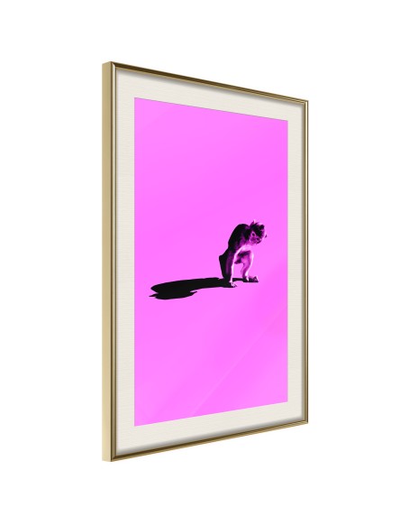 Плакат - Monkey on Pink Background