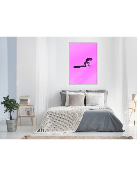 Плакат - Monkey on Pink Background