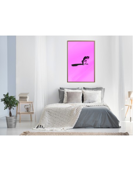 Плакат - Monkey on Pink Background