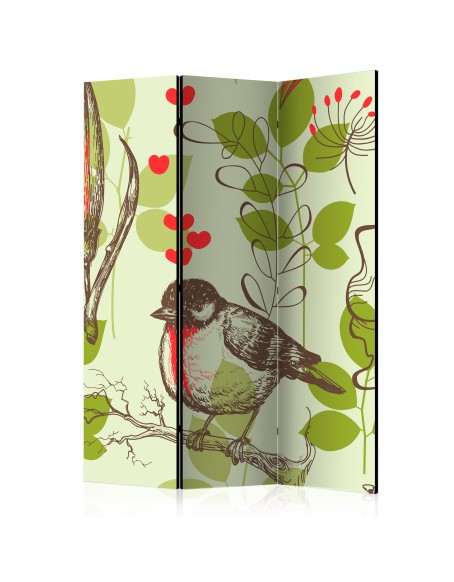 Параван - Bird and lilies vintage pattern [Room Dividers]