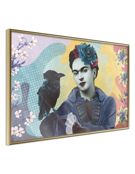 Плакат - Frida with a Raven