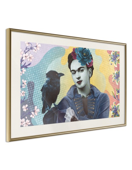 Плакат - Frida with a Raven