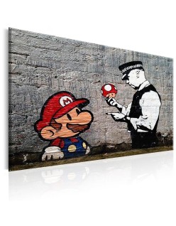 Картина - Mario and Cop by Banksy