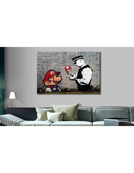 Картина - Mario and Cop by Banksy