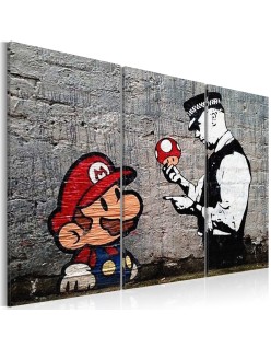 Картина - Super Mario Mushroom Cop by Banksy