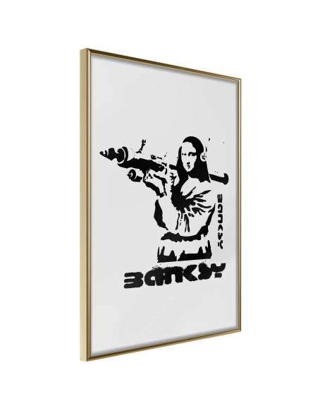 Плакат - Banksy: Mona Lisa with Bazooka I