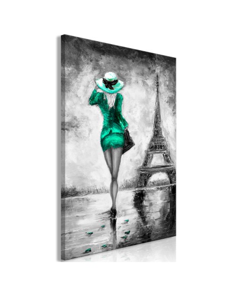 Картина - Parisian Woman (1 Part) Vertical Green