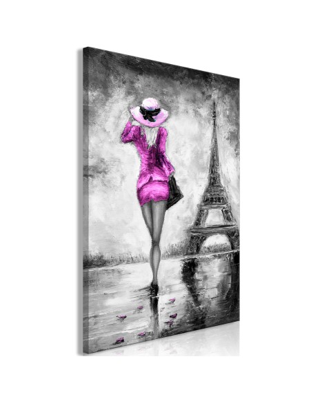 Картина - Parisian Woman (1 Part) Vertical Pink