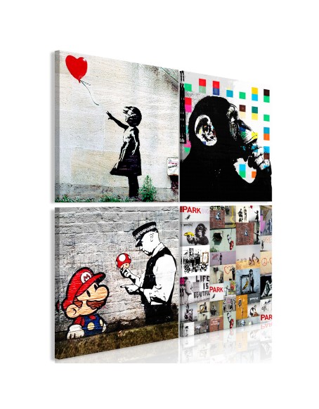 Картина - Banksy Collage (4 Parts)