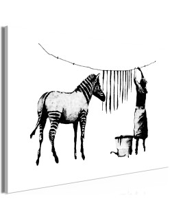 Картина - Banksy: Washing Zebra (1 Part) Wide