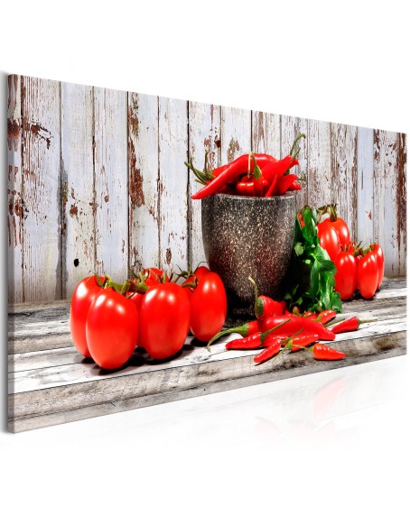 Картина - Red Vegetables (1 Part) Wood Narrow