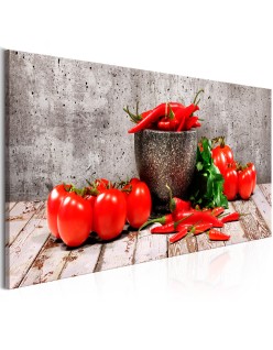 Картина - Red Vegetables (1 Part) Concrete Narrow