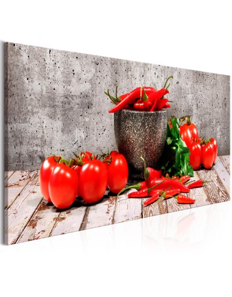 Картина - Red Vegetables (1 Part) Concrete Narrow