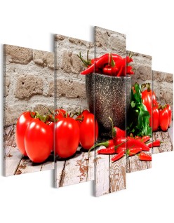 Картина - Red Vegetables (5 Parts) Brick Wide