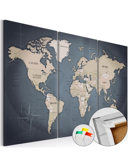 Картина върху корк - Anthracitic World [Cork Map]