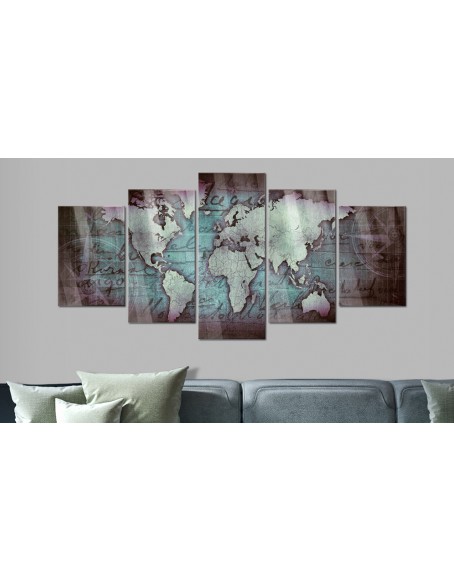 Картина върху акрилно стъкло - Acrylic prints – Bronze map II