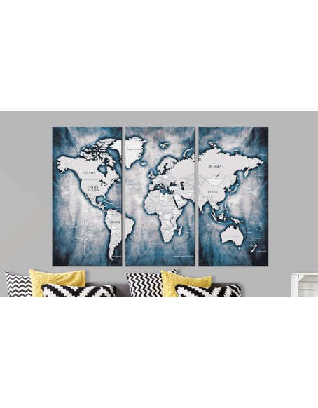 Картина - World Map: Ink Triptych