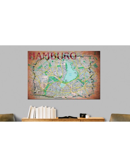 Картина - Map of Hamburg