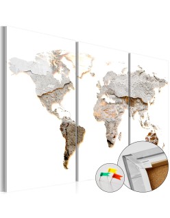 Картина върху корк - Concrete Continents [Cork Map]