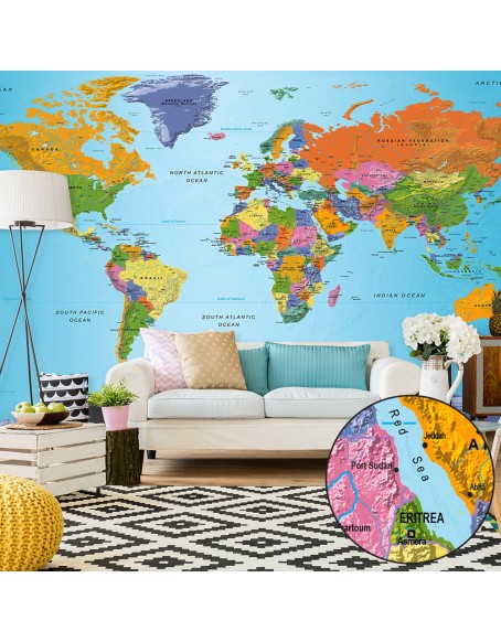 Фототапет XXL - World Map: Colourful Geography II