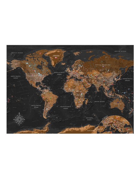 Самозалепващ фототапет - World: Stylish Map