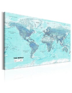 Картина - World Map: Sky Blue World