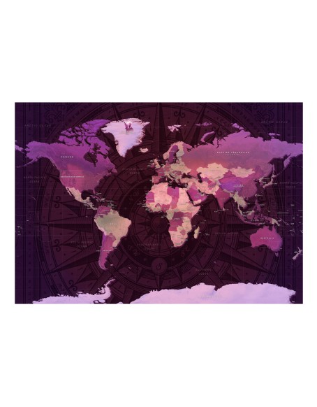 Фототапет - Purple World Map