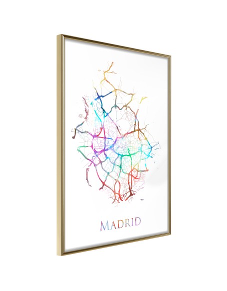 Плакат - City Map: Madrid (Colour)