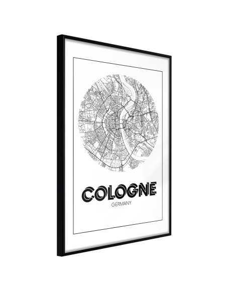 Плакат - City Map: Cologne (Round)