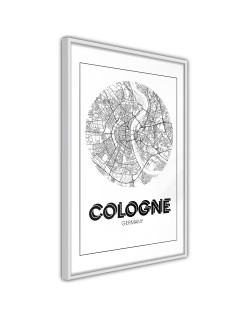 Плакат - City Map: Cologne (Round)