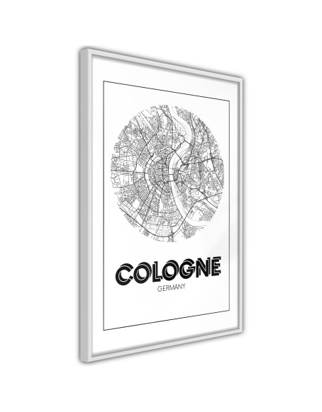 Плакат - City Map: Cologne (Round)