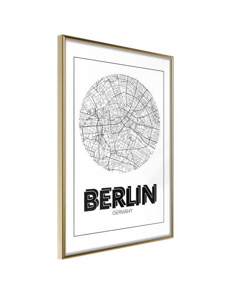 Плакат - City Map: Berlin (Round)