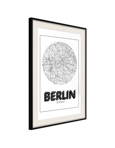 Плакат - City Map: Berlin (Round)