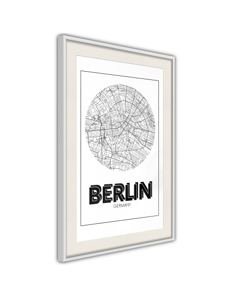 Плакат - City Map: Berlin (Round)