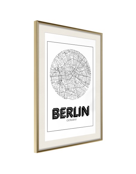 Плакат - City Map: Berlin (Round)